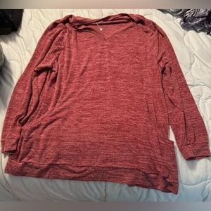 Red long sleeve hoodie